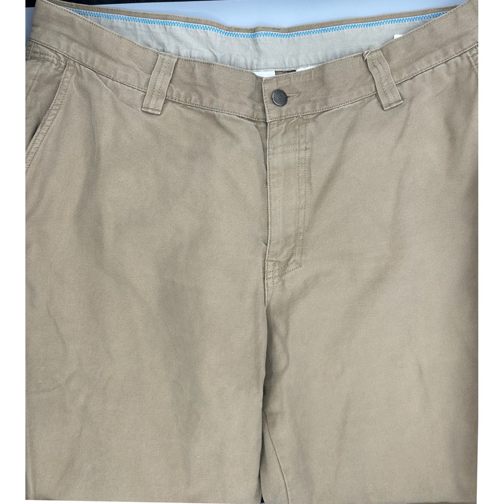 Columbia Mens Tan Canvas Utility Pants Straight Leg Khaki 38x30